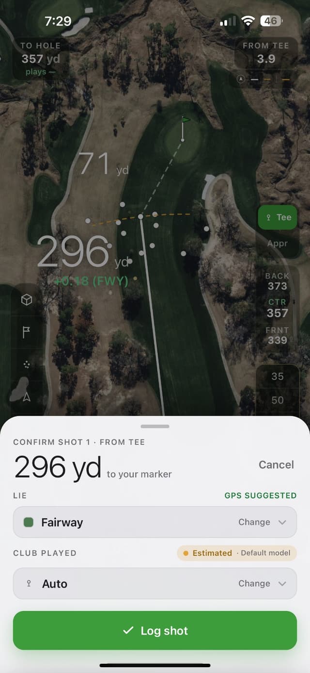 PinFlag app screen for How do I track golf stats?